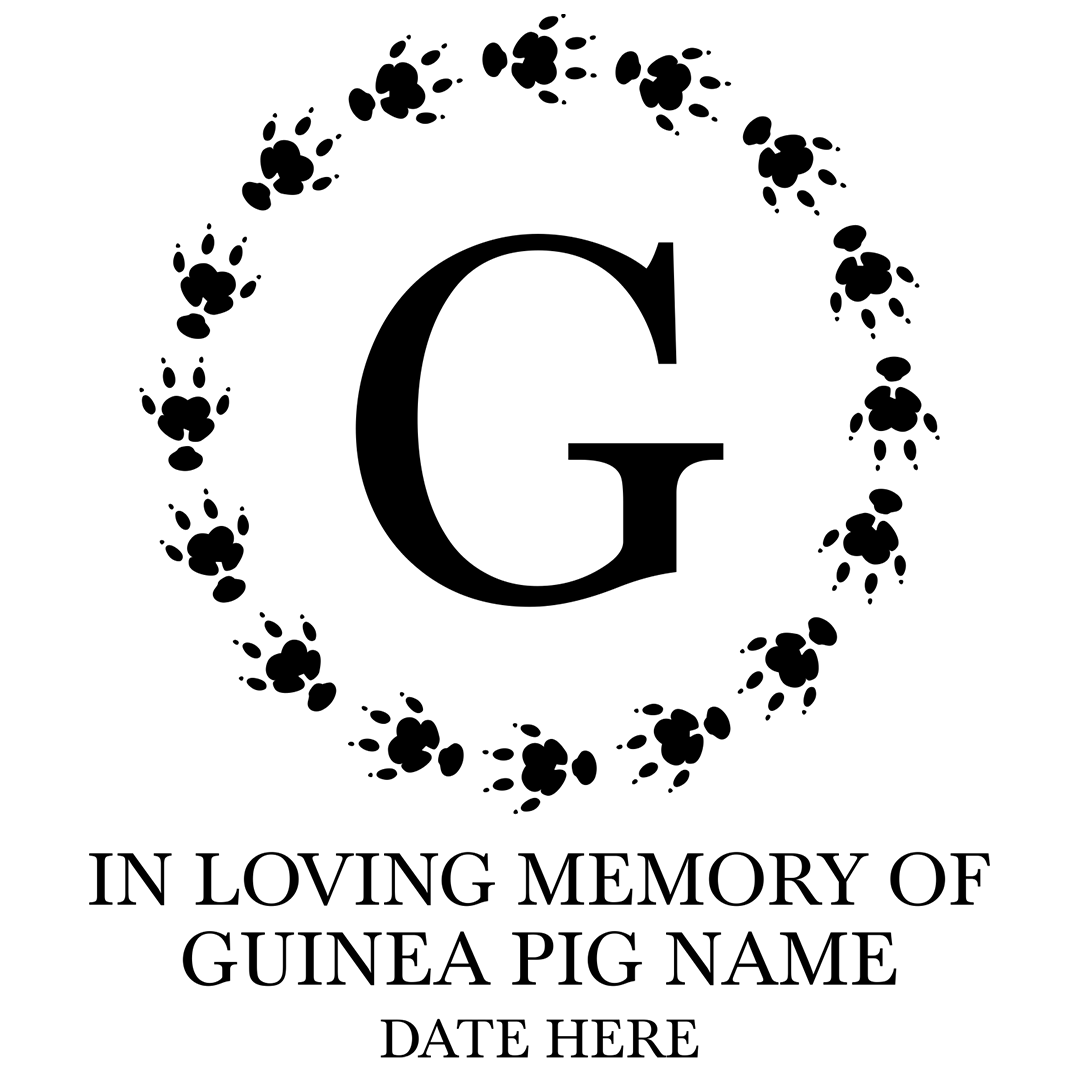 Guinea Paw Print Circular Frame