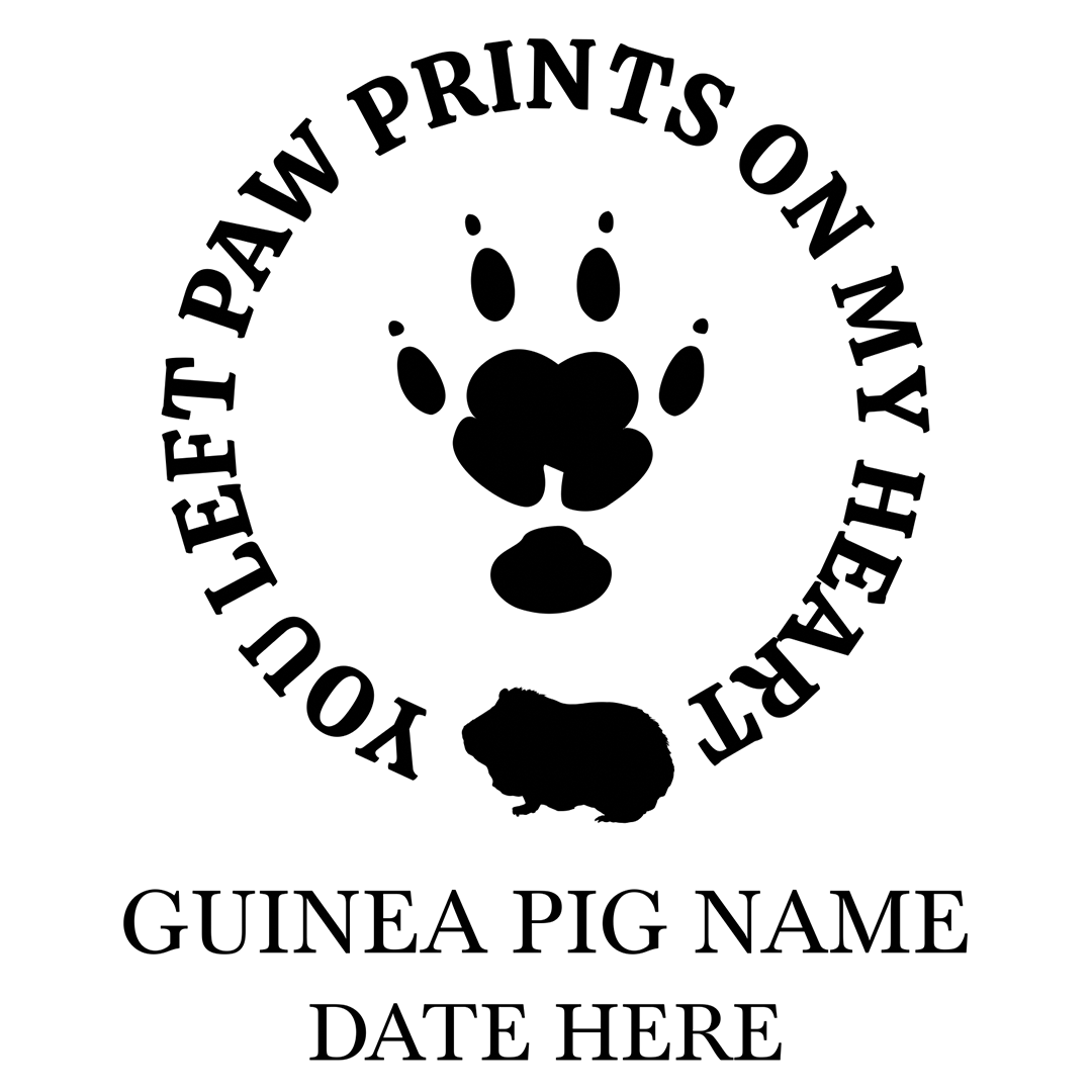 Guinea Pig Paw Print