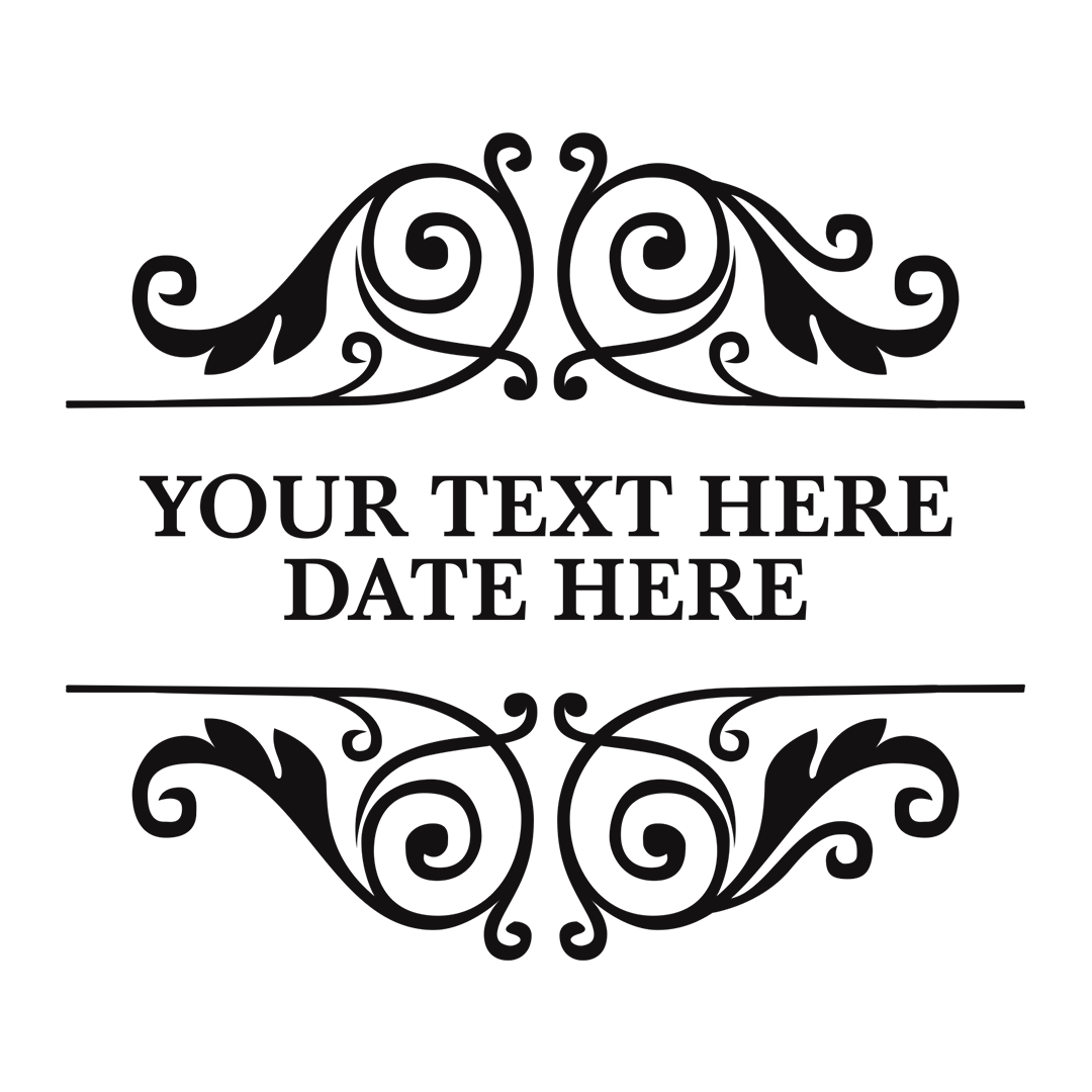 Memorial Decorative Swirl 4